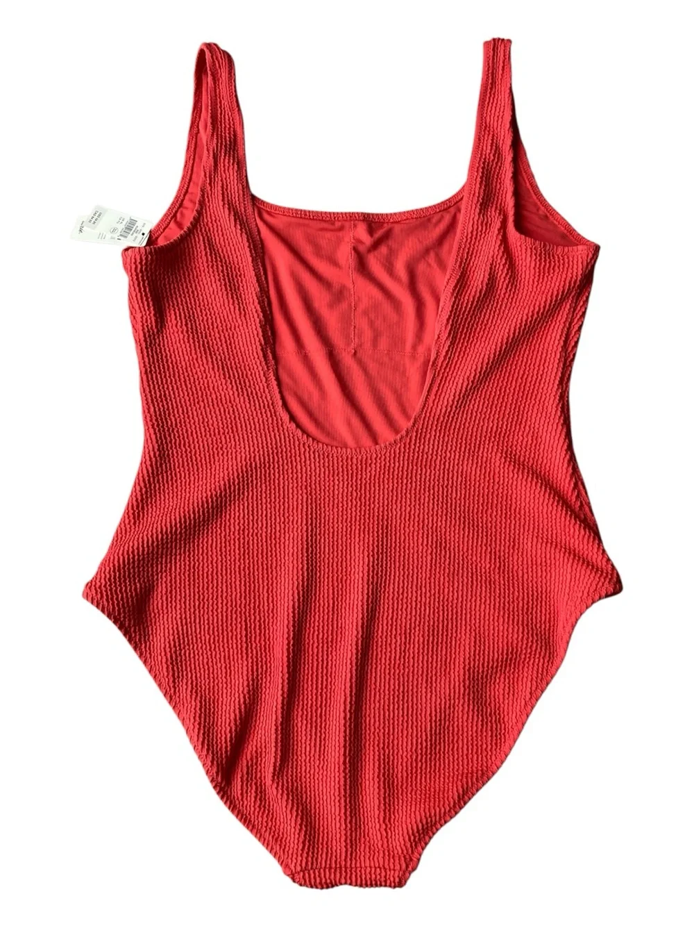 Aerie XL Crinkle 3D Athletic Resort Red OnePiece Beach Bar Transition Swimsuit